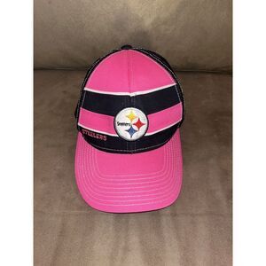 Pittsburgh Steelers Hat snapback Pink Black Womens Adjustable Size S/M NWOT‎